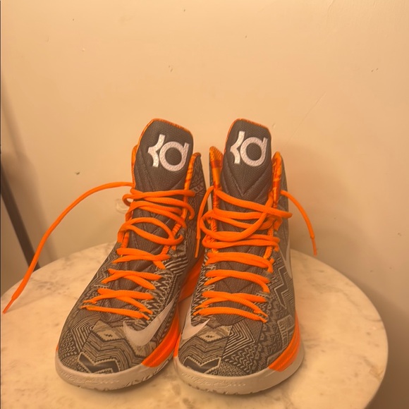 Nike Other - Nike Orange and Gray Athletic Shoes with High-Top Design